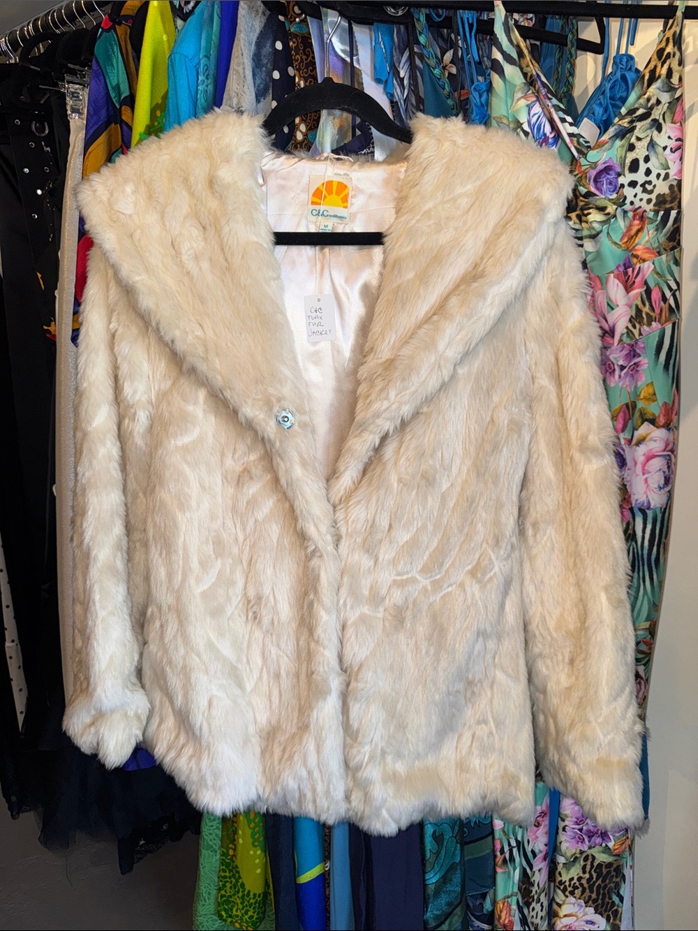 C&C Cream Faux Fur Jacket -Classic Cozy Coat